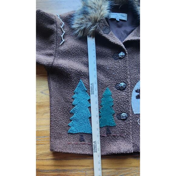 Tasha Polizzi Brown Jacket with Fur Trim - Picture 5 of 7